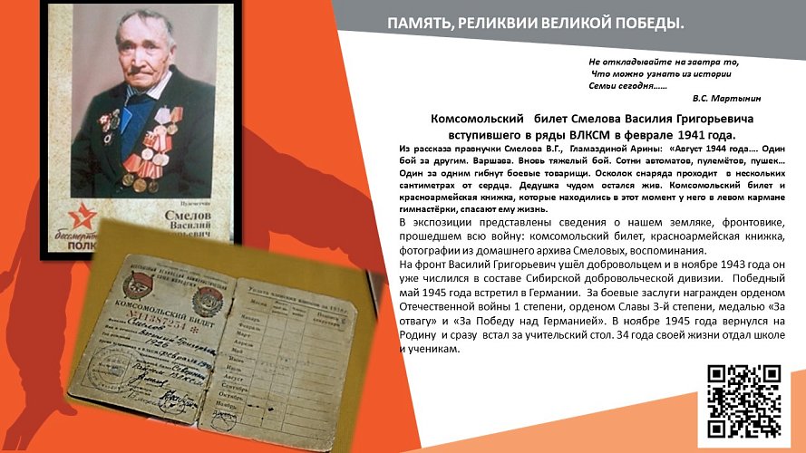 «Память. Реликвии Великой Победы.»